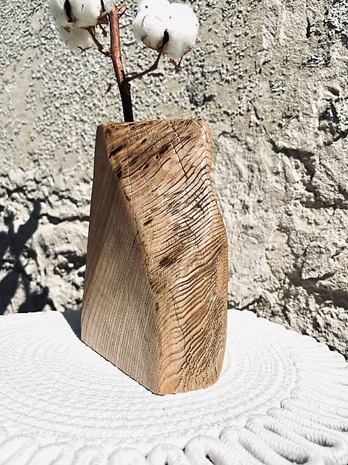 Dekorácie - Drevená váza MASIV - 17761337_