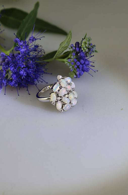 Prstene - prsteň opál - v striebre - 17762537_