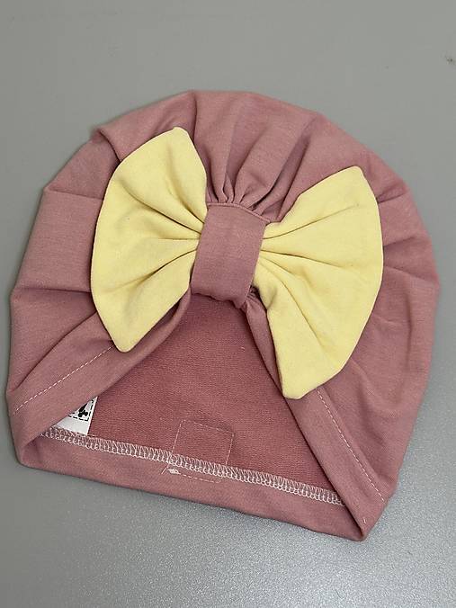 Turban čiapka s mašľou 1-3 roky