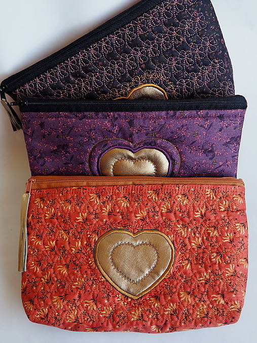 Taštičky - Taštička so zlatým srdcom siena 13825 - 17763777_