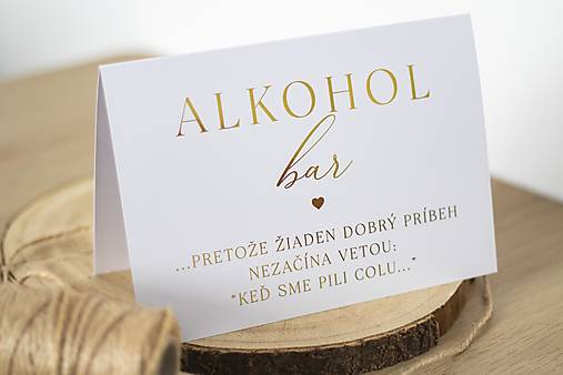 Papiernictvo - Alkohol bar - info kartička STRIEŠKA - 17764734_