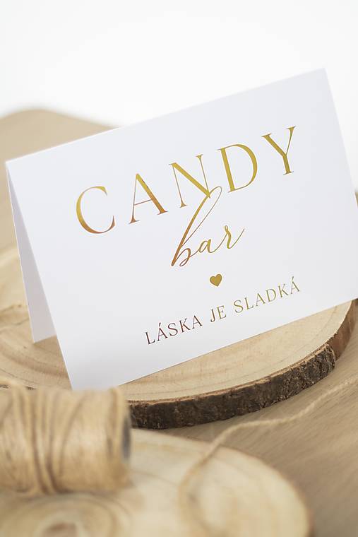 Papiernictvo - Candy bar - info kartička STRIEŠKA - 17764739_