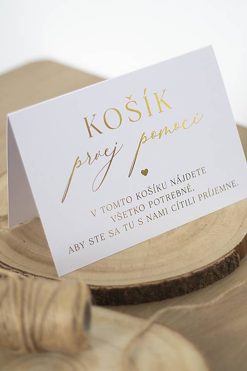 Papiernictvo - Košík prvej pomoci - info kartička STRIEŠKA - 17764740_