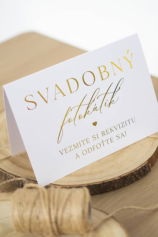 Papiernictvo - Svadobný fotokútik - info kartička STRIEŠKA - 17764743_