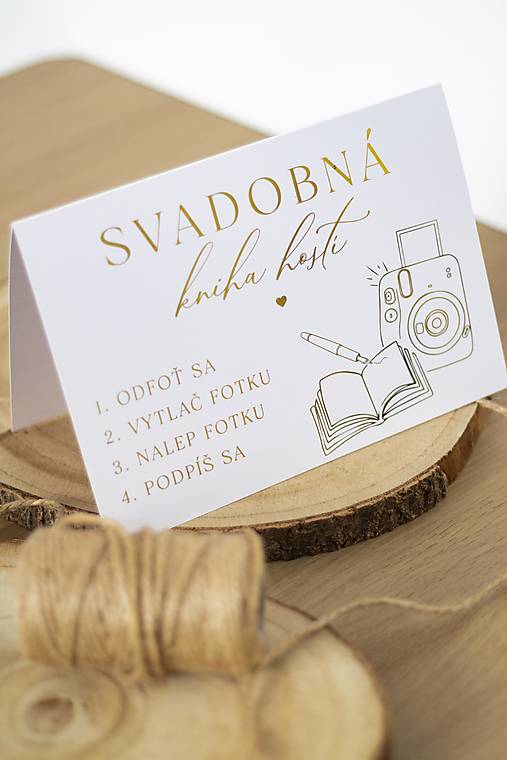 Papiernictvo - Kniha hostí (INSTAX) - info kartička STRIEŠKA - 17764745_