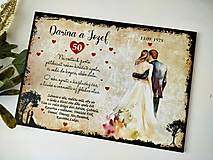 Tabuľky - Darček pre rodičov k výročiu sobáša s fotografiou (Bez fotky) - 17764820_