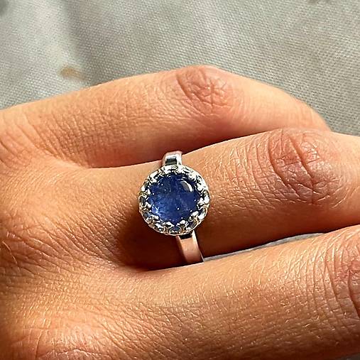 Tanzanite Filigree Silver Ag925 Ring / Strieborný prsteň s tanzanitom E002