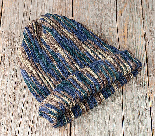 Čiapky, čelenky, klobúky - Háčkovaná čiapka maskáčová - 17767226_