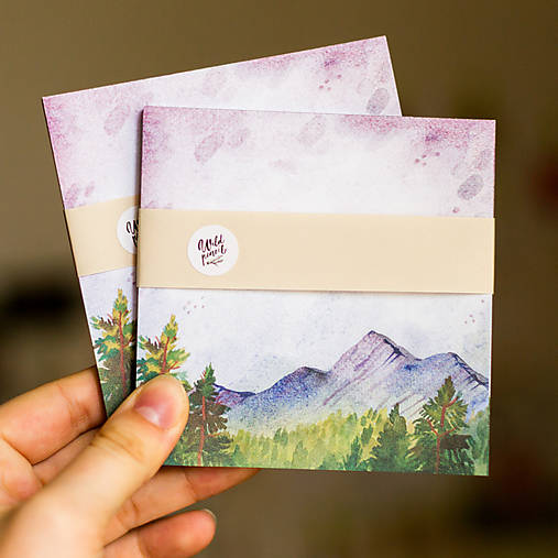 Papier - Trhací blok " Hory" - 17766227_