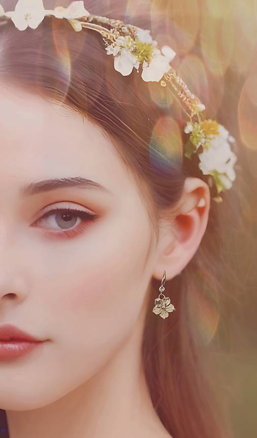 Strieborné kvetinové náušnice so zirkónmi