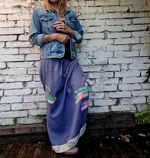 Sukně bluberi - mušelín