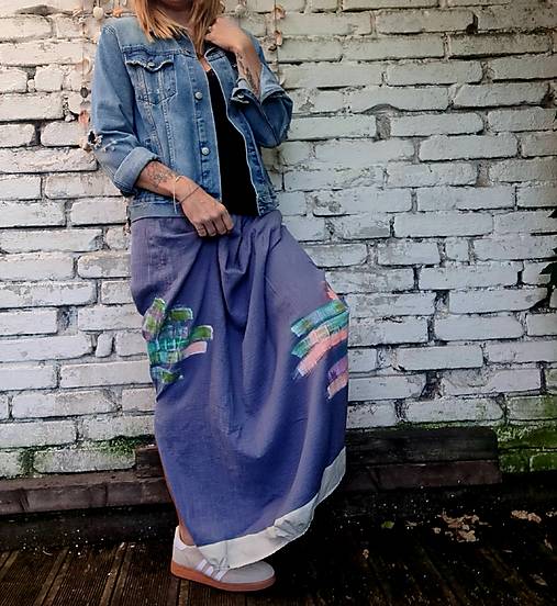 Sukně bluberi - mušelín