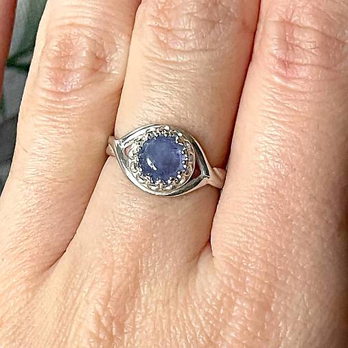 Tanzanite Filigree Silver Ag925 Ring / Strieborný prsteň s tanzanitom E002