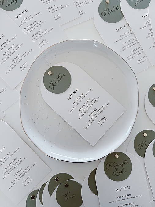 Papiernictvo - Svadobné menu DL s menovkou a pečaťou - 17768446_