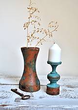 Dekorácie - Váza a svietnik - sada - 17770302_
