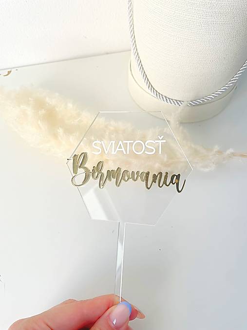 Dekorácie - Sviatosť birmovania - hexagon zápich 005 - 17769873_