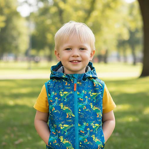 Vesty - Softshellová vesta dino - 17768680_