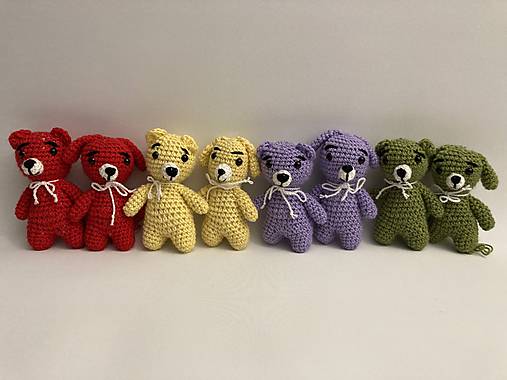 Darčeky pre svadobčanov - háčkovaný macko a psík - 17770552_