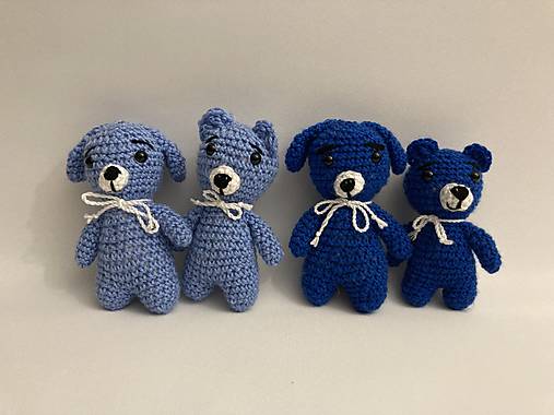 Darčeky pre svadobčanov - háčkovaný macko a psík - 17770582_