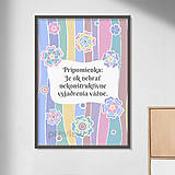 Grafika - Kvetový chaos pripomienka (konštruktívna kritika) poster (chladný vánok) - 17768782_