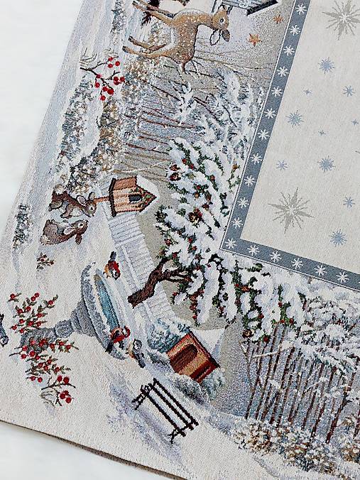 Úžitkový textil - Vianočný obrus Gobelínový (Obrus 140x 260 cm) - 17773410_