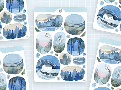 Papier - Samolepky "Okná do zimy" - 17773006_