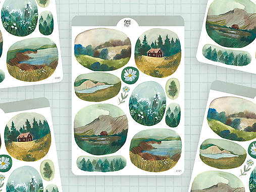 Papier - Samolepky "Okná do Škótska" - 17773009_