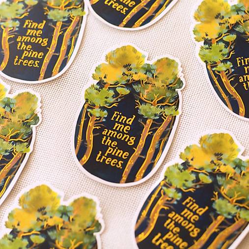 Papier - Samolepka / vodeodolná "The Pines" - 17773071_