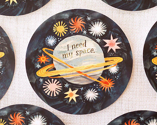 Papier - Samolepka / vodeodolná "I need more space" - 17773072_