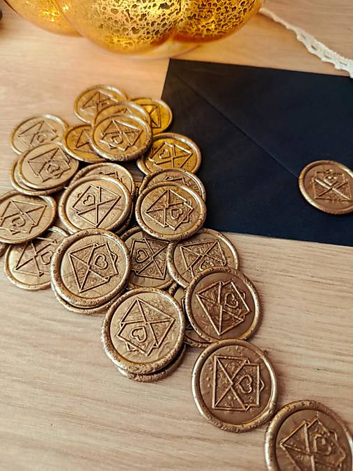 Papier - Sada hotových pečatí ♥ BRONZE ♥ ZAĽÚBENÁ SPRÁVA ♥ 30 ks - 17772049_
