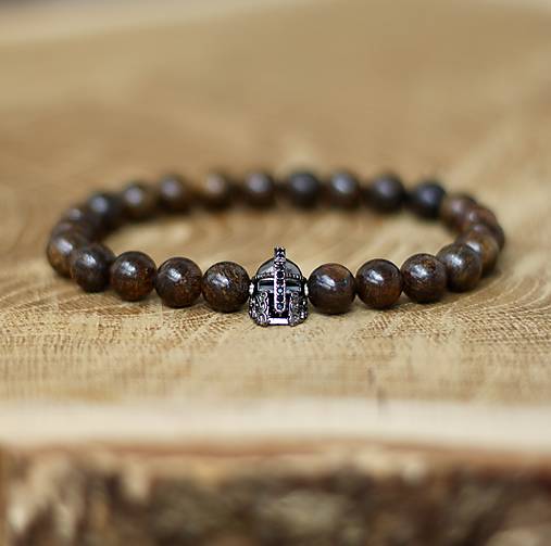 Pánske šperky - Pánsky náramok s bojovníkom - bronzit - 17773900_