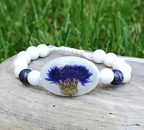 Náramky - Náramok Nevädza, Jadeit a Lapis Lazuli - voliteľné zapínanie - B0020 - 17774487_