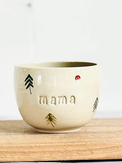 Prechádzka lesom - pohárik cappuccino mama (200ml, bez uška)