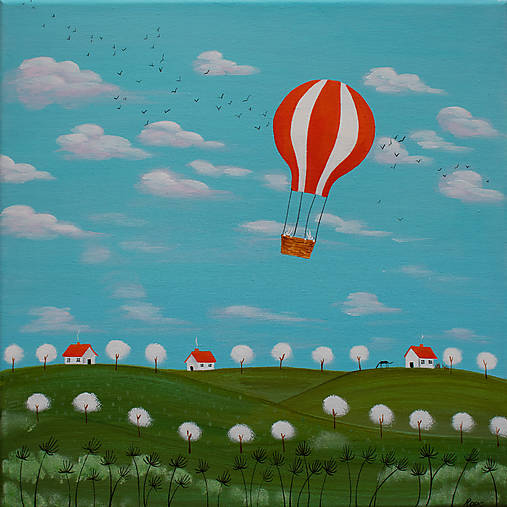 Let balónom, Giclée art print 30x36