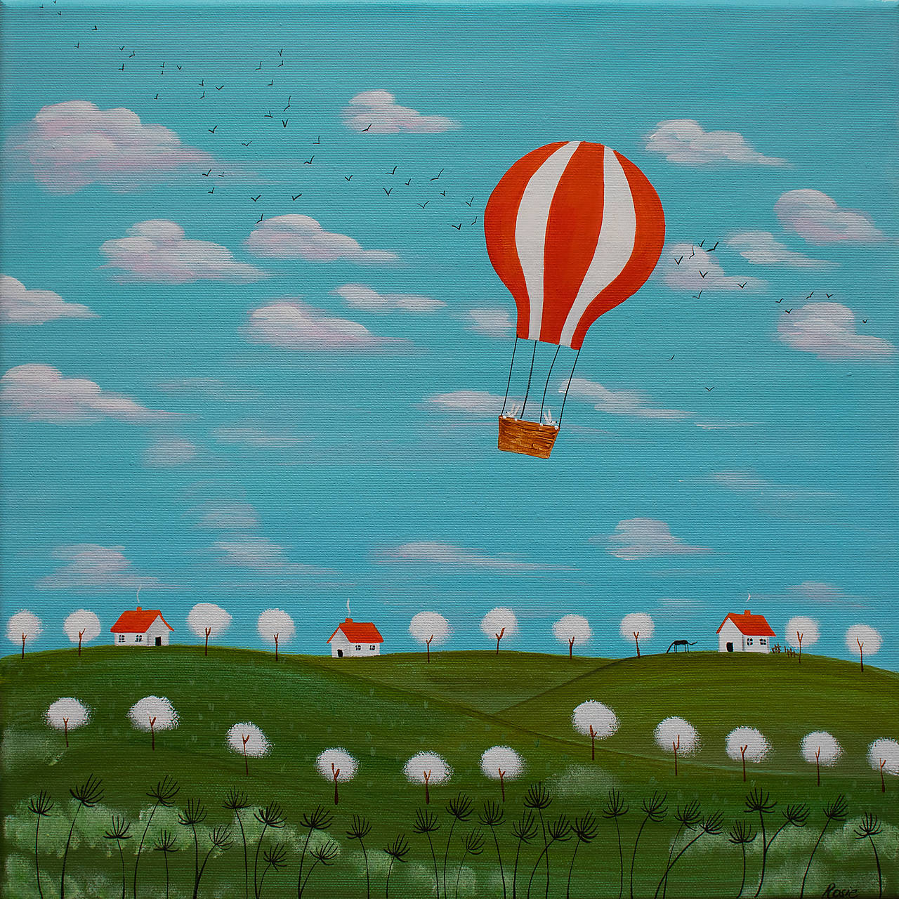 Let balónom, Giclée art print 30x36