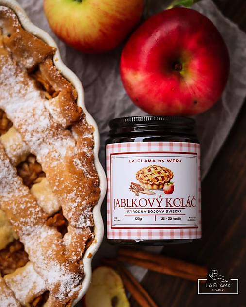 Sviečky - Sójová sviečka JABLKOVÝ KOLÁČ - 17774904_