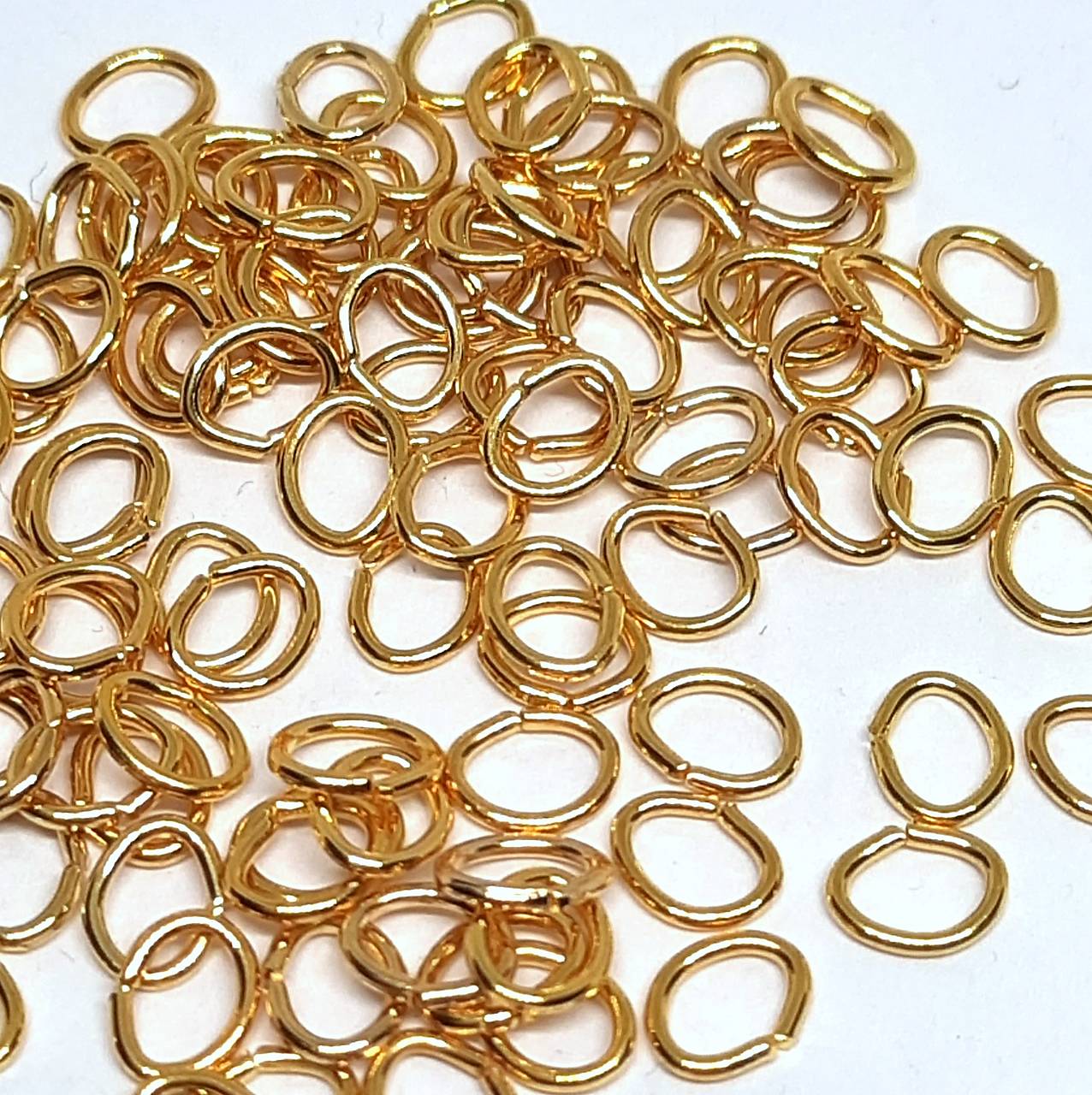 Spojovací krúžok ovál -zlatý-20ks