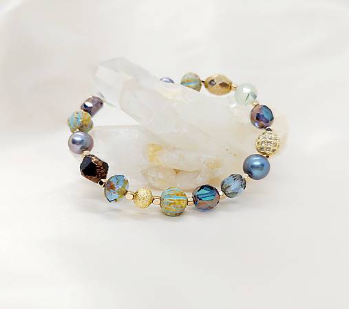 Náramky - Pestrofarebný náramok - 17775902_