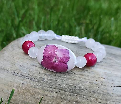 Náramky - Náramok Hortenzia, Krištáľ a Jadeit - voliteľné zapínanie - B0021 - 17775567_