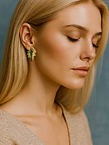 Náušnice - Napichovacie náušnice listy, nerezová oceľ - 17776288_