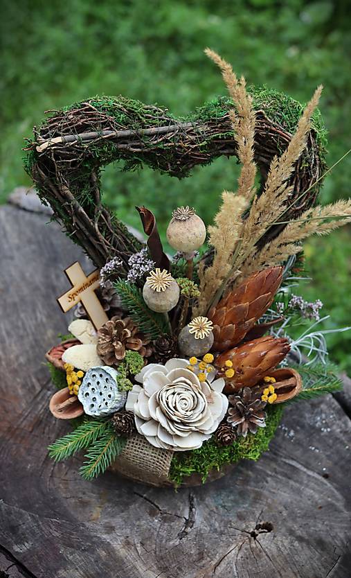 Dekorácie - Aranžmán na hrob - 17778483_