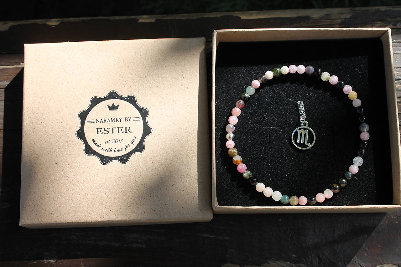 Škorpión_Minimalistický náramok s retiazkou s príveskom