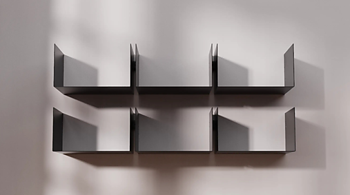 Nábytok - Výpredaj - Kovová polica v tvare písmena U - 17779553_