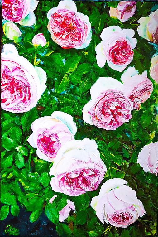 Obrazy - Ruže v záhrade. - 17779047_