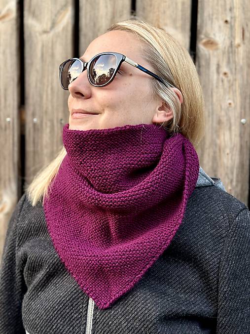 Šály a nákrčníky - Bordovo fialová šatka - 17781866_