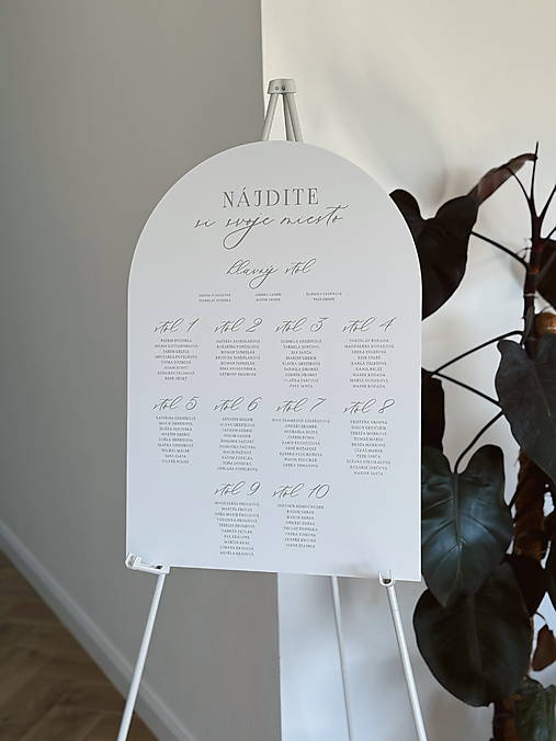 Papiernictvo - Zasadací poriadok svadobná tabuľa polkruh zelená - 17781846_