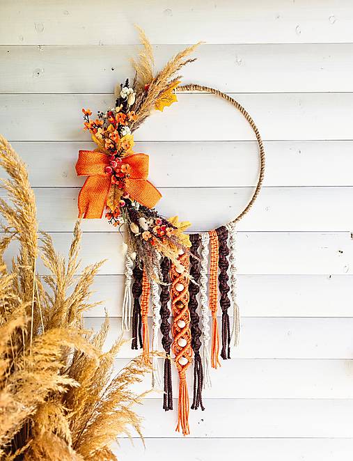 Dekorácie - Jesenná závesná dekorácia ,,Babie leto II,, - 17781321_