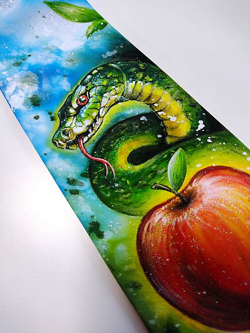 Pánske doplnky - kravata - Rajská záhrada - 17782756_