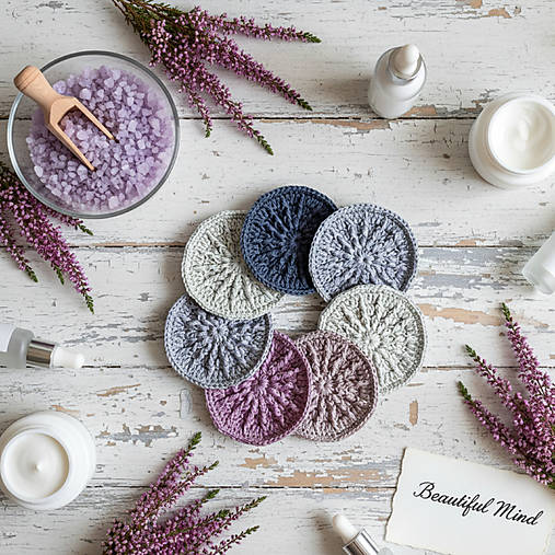 Úžitkový textil - Beauty kolieska ECO | Beautiful Mind - 17780177_