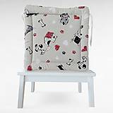  - Podsedák na školskú stoličku (Bláznivé psiská - režná bavlna hrubšia) - 17781853_